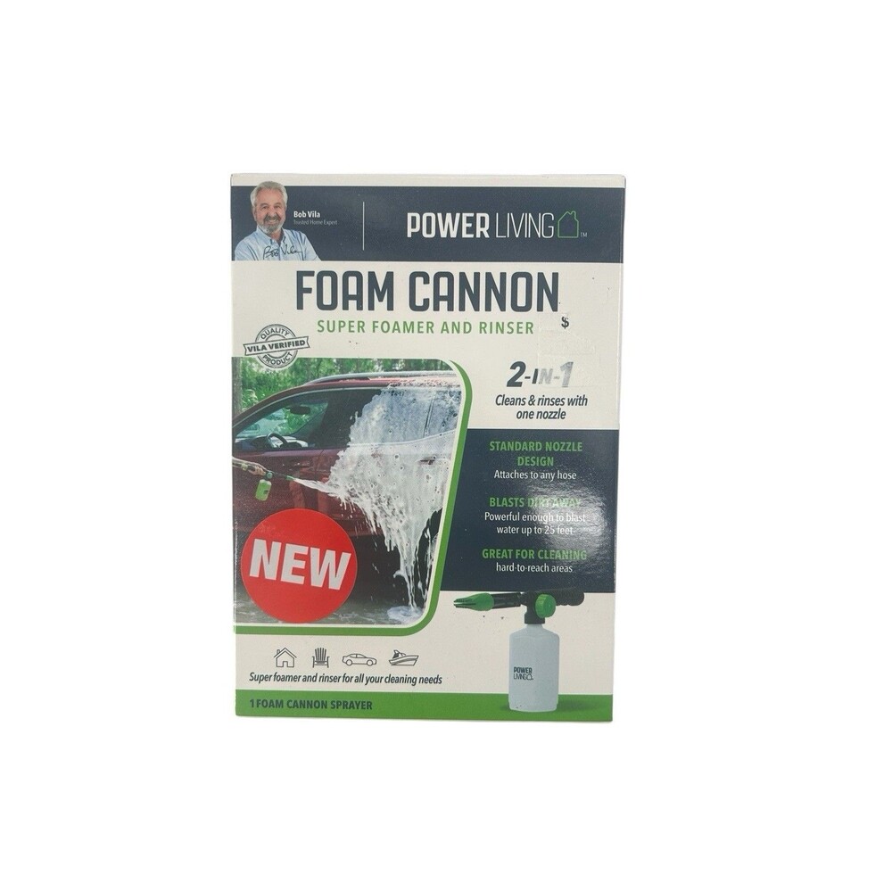 Power Living Foam Cannon Super Foamer And Rinser Bob Vila New Fast Shipping